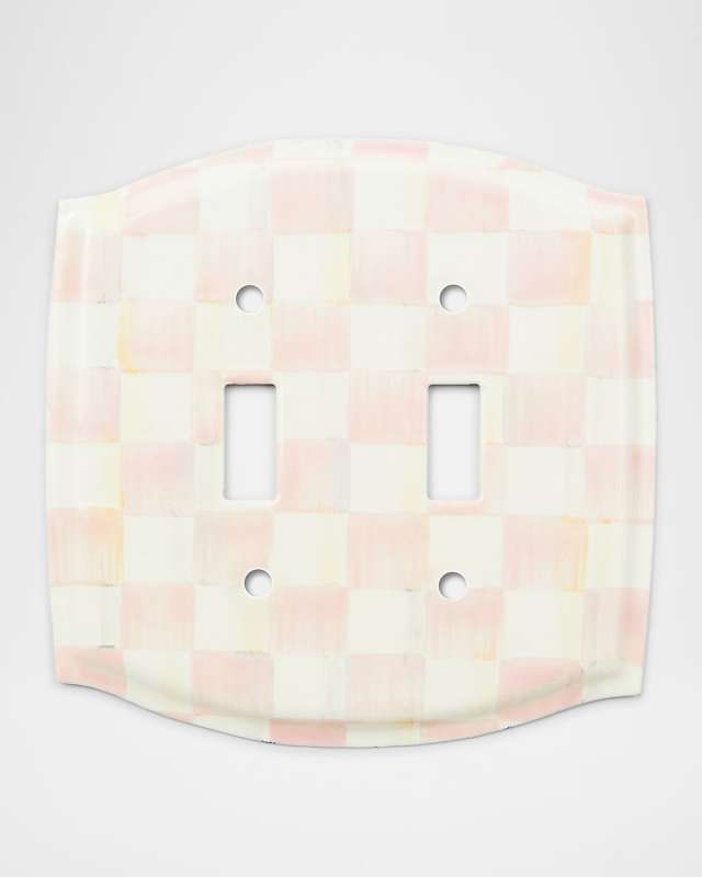 Rosy Check Double Toggle Switch Plate